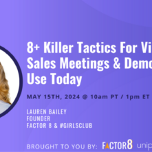 8+ Killer Tactics For Virtual Sales Meetings & Demos You Can Use Today – May 15th, 2024